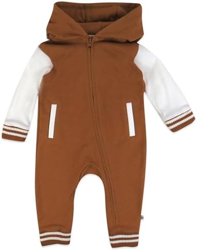 HonestBaby Baby Boys' Hoodie Coverall Team Varsity 100% Organic Cotton by HonestBaby
