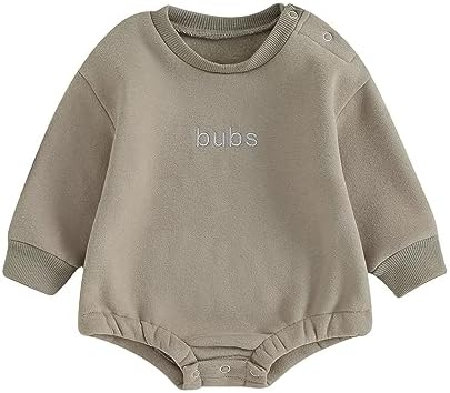 VISGOGO Newborn Infant Baby Boy Oversized Romper Sweater Bodysuits Coming Home by VISGOGO