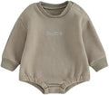 VISGOGO Newborn Infant Baby Boy Oversized Romper Sweater Bodysuits Coming Home by VISGOGO