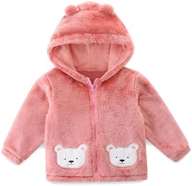 Unisex Baby Fleece Jacket Winter Sherpa Lined Hoodie by JingleBaBa