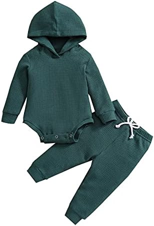 Thorn Tree Newborn Unisex Baby Clothes Set Hooded Long Sleeve Bodysuit Stretchy by ThornTree