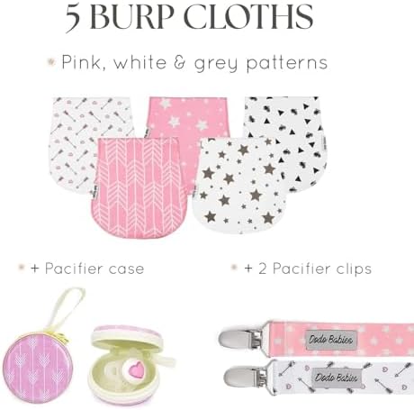 Dodo Babies 5-Pack Baby Burp Cloths - Image 2