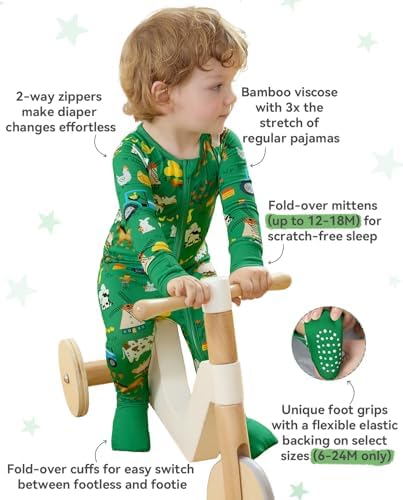 babee Reshinee Bamboo Viscose Baby Footie Pajama, Zipper Sleeper Boys Girls - Image 3