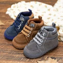 Meckior Toddler Baby Boys Girls High Tops Ankle Sneakers Soft Anti-Slip Sole PU - Image 3