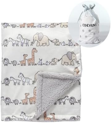 CREVENT Minky Baby Blanket for Girls Boys, Soft Plush Receiving Blanket for by CREVENT