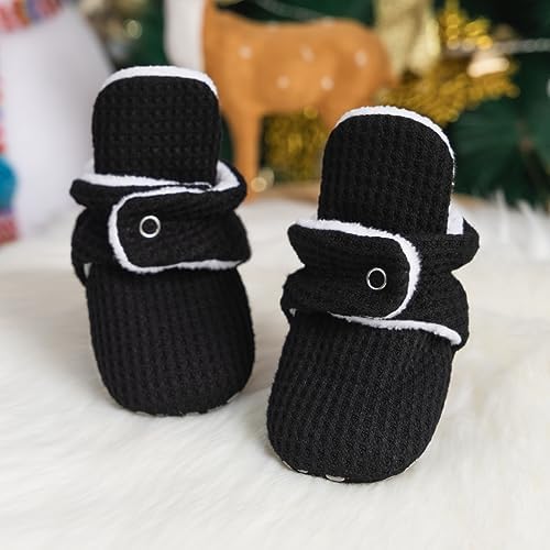 HsdsBebe Unisex Newborn Baby Cotton Booties Non-Slip Sole - Image 3