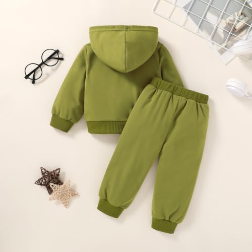 YOUNGER TREE Baby Clothes for Girls Boy Solid Color Hoodie and Sweatpants - Image 3