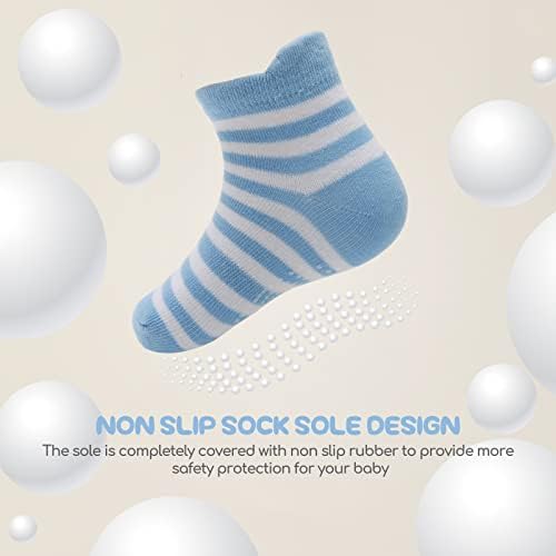 Aroveea Toddler Socks Non Slip Grip Ankle Baby 12 Pack - Image 5