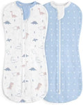 Baby Swaddle 0-2 Months, Cotton Arm-In Zipper Sleep Sack, Wearable Blankets Wrap by SANDJEST