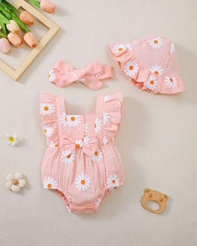 Renotemy Baby Girl Clothes Summer Newborn Girls Outfits Preemie-18Months - Image 3