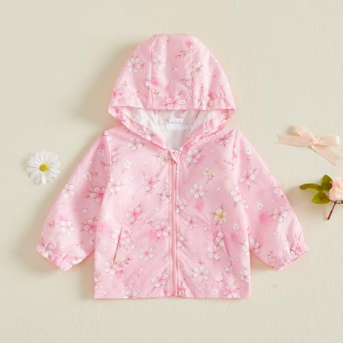 Toddler Baby Girl Windbreaker Jacket Zip Up Hoodie Long Sleeve Sweatshirt - Image 5
