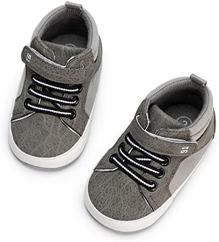 Meckior Toddler Baby Boys Girls High Tops Ankle Sneakers Soft Anti-Slip Sole PU - Image 3