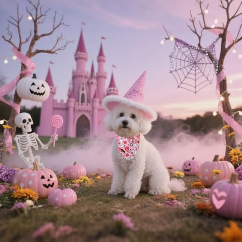 Lionet Paws Halloween Dog Bandana Washable Cotton Handkerchief Scarf Triangle - Image 5