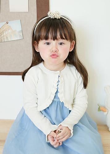 Toddler Girls Cardigan Sweater Bolero Shrug Baby Kids Long Sleeve Cropped Dress - Image 6