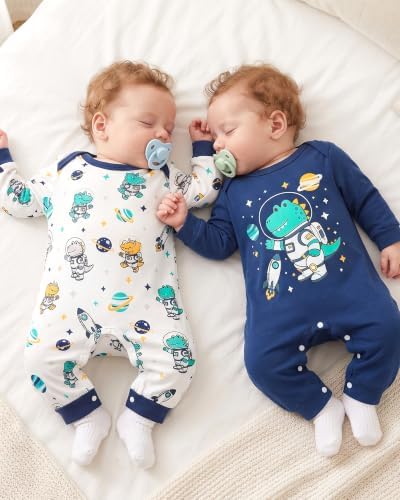 NZRVAWS Newborn Baby Boy Clothes Infant Romper 2-Pack outfit Cute Pattern - Image 5