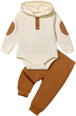 Fommy Baby Boy Clothes Colorblocked Long Sleeve Hoodie + Long Pants 2PCS Fall by Fommy
