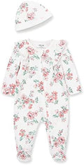 Little Me Clothes for Baby Girls 100% Cotton Scratch-Free Tag Footed One-Piece by LittleMeChildrensApparel