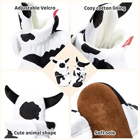 ohsofy Newborn Baby Cotton Booties Stay On Slipper Winter Warm Soft Shoes - Image 5