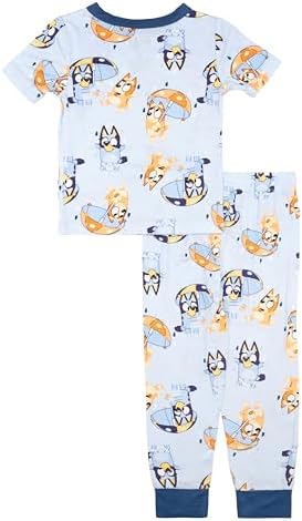 Bluey Boys' 2-piece Snug-fit Viscose Pajama Set, Soft & Cute - Image 4