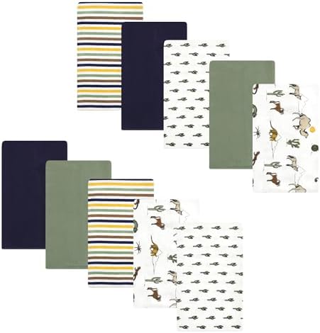 Luvable Friends Hudson Baby Flannel Burp Cloths 10pk, Desert Wildlife by Luvable+Friends