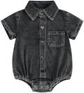 Baby Girl Denim Outfit Button Romper Jean Jumpsuit Shorts Overalls Toddler by Emmababy