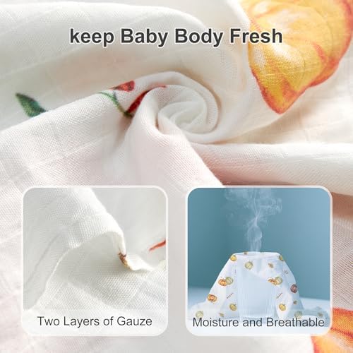 Baby Swaddle Blankets, Bamboo Muslin Receiving Blanket | 2-Pack, Lightweight & - Image 3