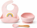 Baby Silicone Bib and Suction Bowl Set – Baby Led Weaning Feeding Set by Unknown