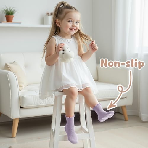 HONGTEYA 6 Pairs Toddler Ruffle Socks - Image 5