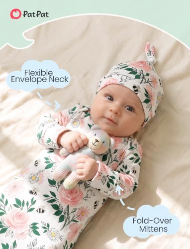PATPAT Baby Sleeper Gown with Hat - Image 3