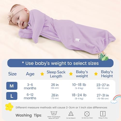 ZIGJOY Swaddle Sleep Sack 6-12 Months, 1.0 Tog Cotton Baby Swaddle Blanket - Image 5