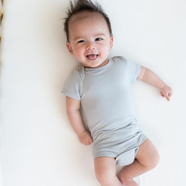 KYTE BABY Short Sleeve Baby Bodysuit, Buttery Soft Rayon Made From Bamboo - Image 2