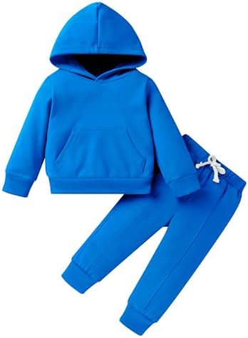 YOUNGER TREE Baby Clothes for Girls Boy Solid Color Hoodie and Sweatpants by YOUNGERTREE