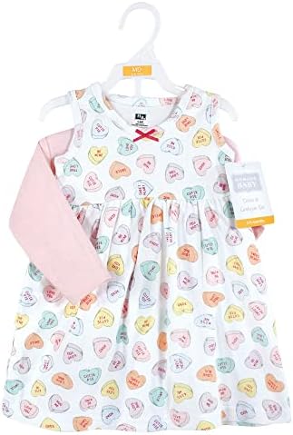 Hudson Baby Infant and Toddler Girls Cotton Dress and Cardigan Set - Image 2