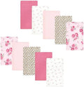 Luvable Friends Hudson Baby Flannel Burp Cloths 10pk, Rosy Bloom by Luvable+Friends