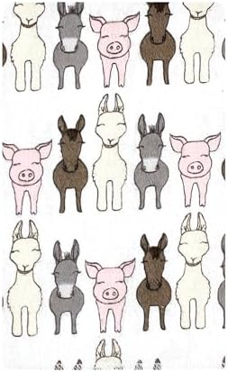 Luvable Friends Hudson Baby Flannel Burp Cloths 10pk, Barn Pals Pink - Image 2