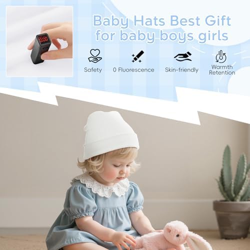 Zando Baby Beanie Newborn Hats Infant Toddler Seamless Warm Soft Knit Cap - Image 2