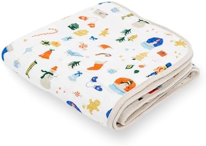 Little Unicorn Muslin Quilt Blanket | 100% Cotton Soft Multi-Layered Muslin by LittleUnicorn