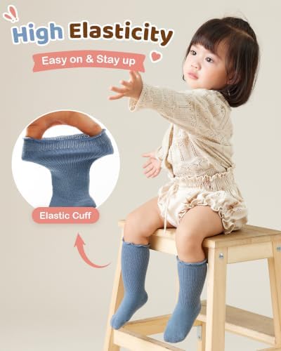 Toddler Girl Ruffle Socks Baby Girls Knee High Socks - Image 4
