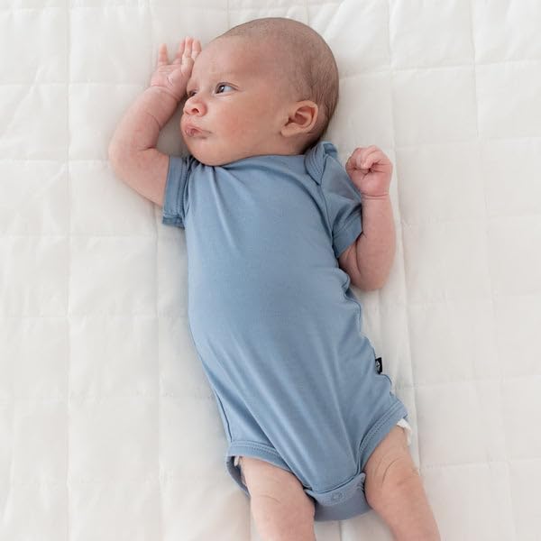 KYTE BABY Short Sleeve Baby Bodysuit, Buttery Soft Rayon Made From Bamboo - Image 2