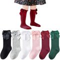 Baby Knee High Socks Infant Toddler Bow Ruffled Cotton Long Socks Stockings by Miniangel