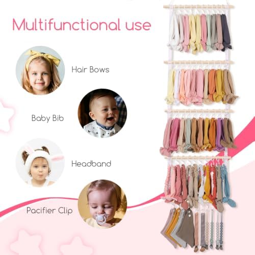POVETIRE Headband Holder for Girls Baby Headband Organizer Head Bands Hair - Image 4
