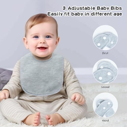 8 Pack Baby Bibs Unisex Adjustable - Image 5