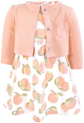 Hudson Baby Infant and Toddler Girls Cotton Dress and Cardigan Set by HudsonBaby