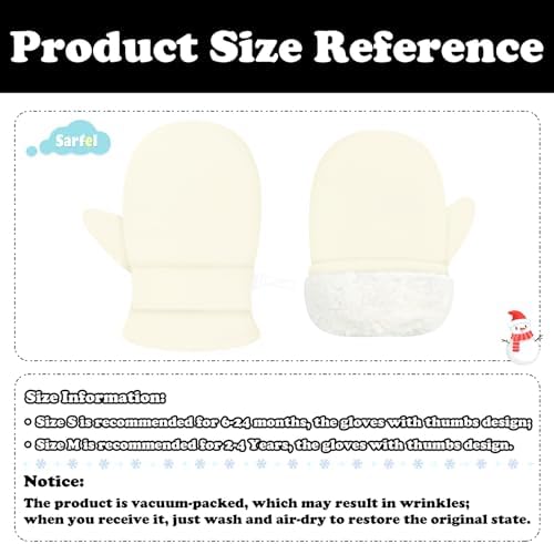 Sarfel Toddler Mittens Waterproof Toddler Gloves Baby Winter Mittens Toddler - Image 6