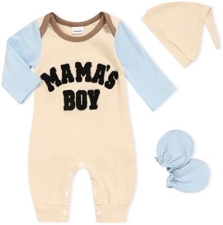 GRNSHTS Newborn Baby Boy Romper Coming Home Outfits Letter Print Bodysuit by GRNSHTS