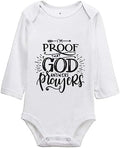 listery I'M Proof That God Answers Prayers Baby Bodysuit Baby Religious Infant by listery