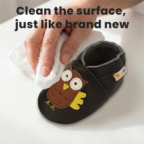 YALION Baby Soft Leather Shoes Suede Sole Infant Toddler First Walking Sports - Image 6