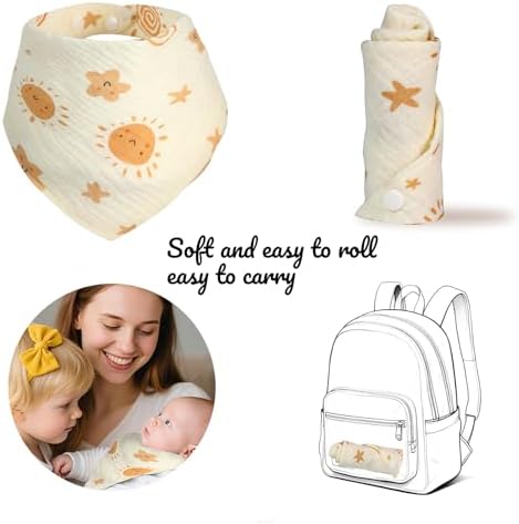 10pcs Soft & Absorbent Muslin Drool Bibs - Image 7