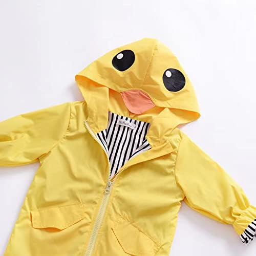 Toddler Baby Boy Girl Duck Rain Jacket Cute Cartoon Yellow Raincoat Hoodie Kids - Image 7