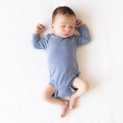 KYTE BABY Soft Bamboo from Rayon Long Sleeve Unisex Bodysuit, 0-24 Months - Image 2